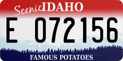 ID license plate E072156