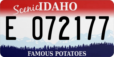 ID license plate E072177