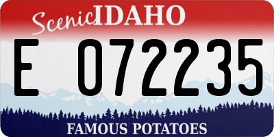 ID license plate E072235