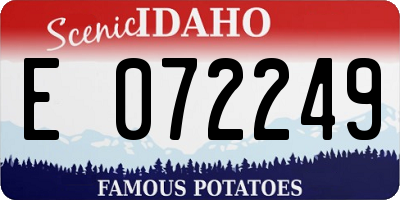 ID license plate E072249