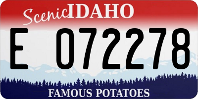 ID license plate E072278