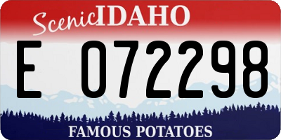 ID license plate E072298
