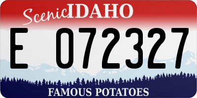 ID license plate E072327