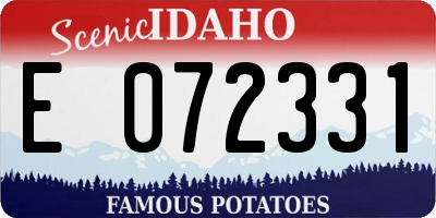 ID license plate E072331