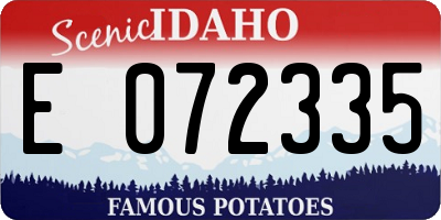 ID license plate E072335
