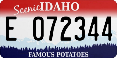 ID license plate E072344