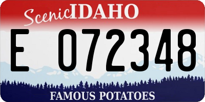 ID license plate E072348