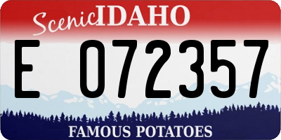 ID license plate E072357