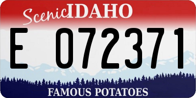 ID license plate E072371