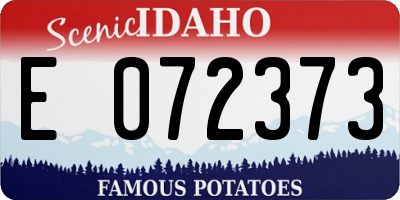 ID license plate E072373