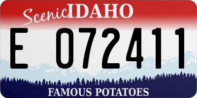 ID license plate E072411