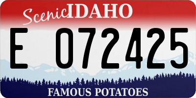ID license plate E072425