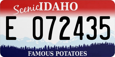 ID license plate E072435