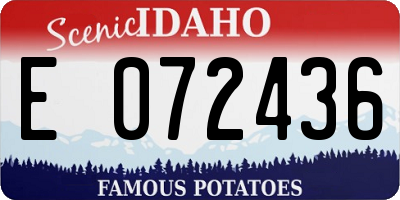 ID license plate E072436