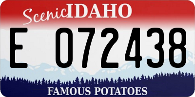 ID license plate E072438