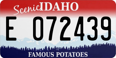 ID license plate E072439