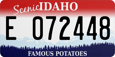 ID license plate E072448