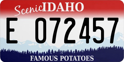 ID license plate E072457