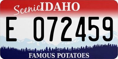 ID license plate E072459