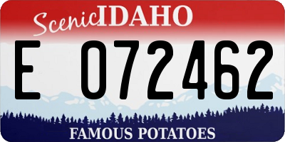 ID license plate E072462