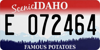 ID license plate E072464