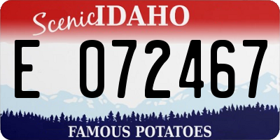 ID license plate E072467