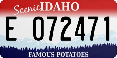 ID license plate E072471