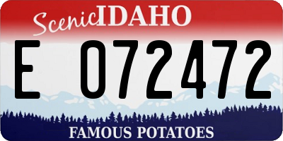 ID license plate E072472