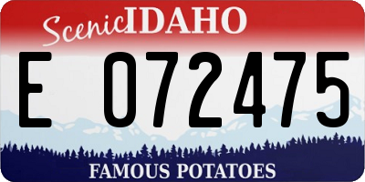 ID license plate E072475