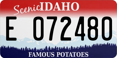 ID license plate E072480