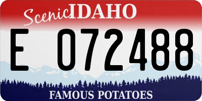 ID license plate E072488