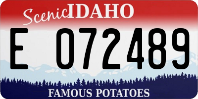 ID license plate E072489