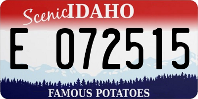 ID license plate E072515