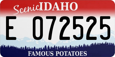 ID license plate E072525