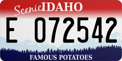 ID license plate E072542