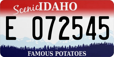 ID license plate E072545