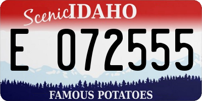 ID license plate E072555