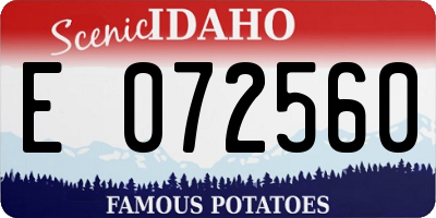 ID license plate E072560