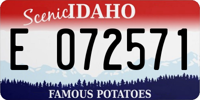 ID license plate E072571