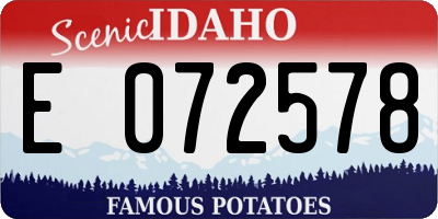ID license plate E072578