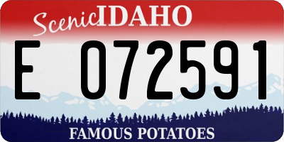 ID license plate E072591