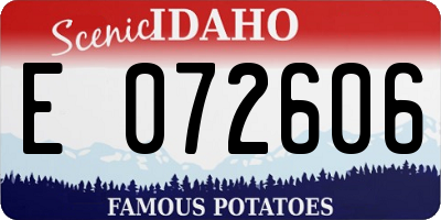 ID license plate E072606