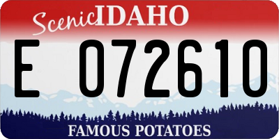 ID license plate E072610