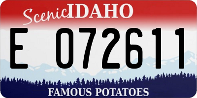 ID license plate E072611