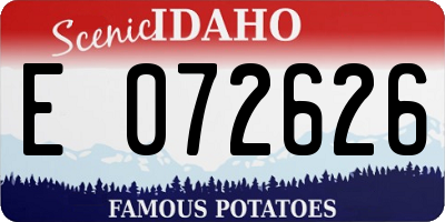 ID license plate E072626