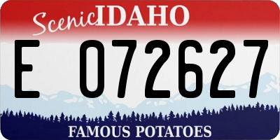 ID license plate E072627
