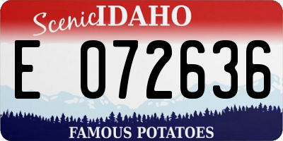 ID license plate E072636
