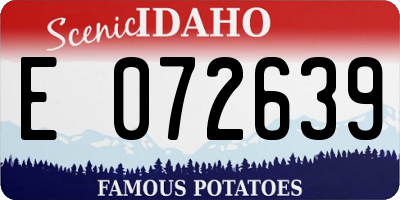 ID license plate E072639