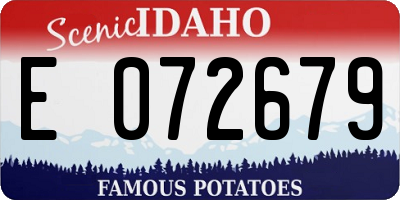 ID license plate E072679