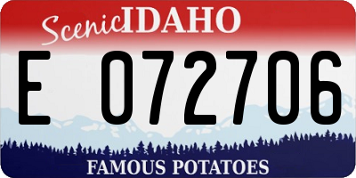 ID license plate E072706